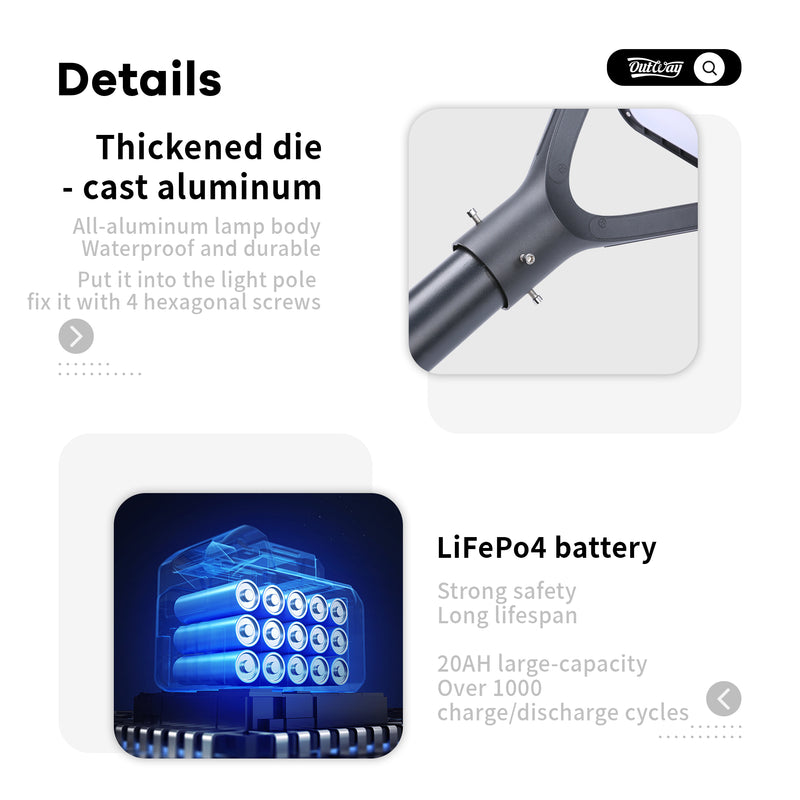 Remote-Controlled Solar LED Road Light