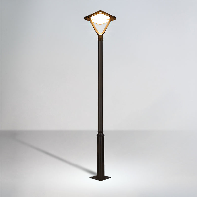 Solar LED post light with motion sensor