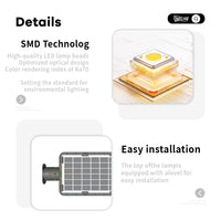 Outdoor Solar Street Light Waterproof High Brightness Motion Sensor With Remote Control For Garage Garden T007-60W