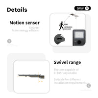 Outdoor Solar Street Light, Waterproof, Motion Sensor, Remote T007-180W