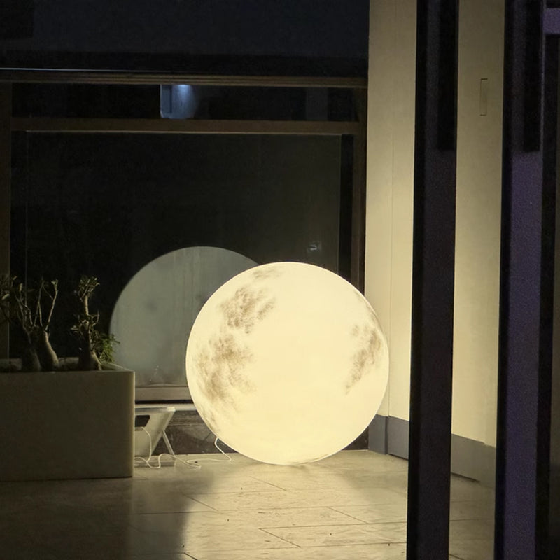 Waterproof LED Resin Moon Outdoor Solar Garden Light Warm Light