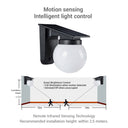 Contemporary solar light with monocrystalline panel for patios/gardens