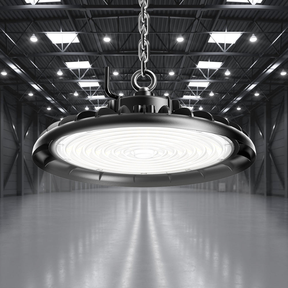 Waterproof UFO  High Bay 180LM/W 150CM Cable With Plug For Warehouse Garage Gym Barn Factory H001E