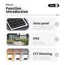Sturdy aluminum solar gate light with elegant and modern design.