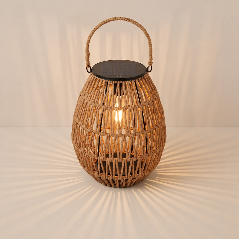 Haiku Solar Rattan Pathway Light, Dual Charging
