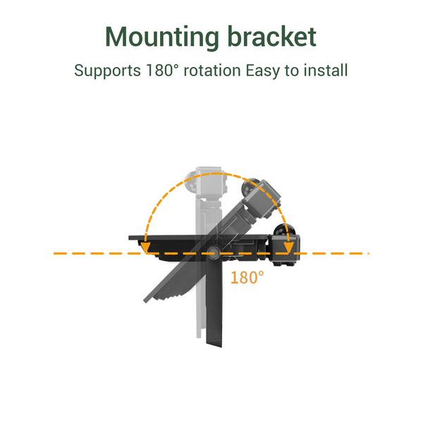 LED motion sensor floodlight with Mounting bracket with 180-degree rotation capability