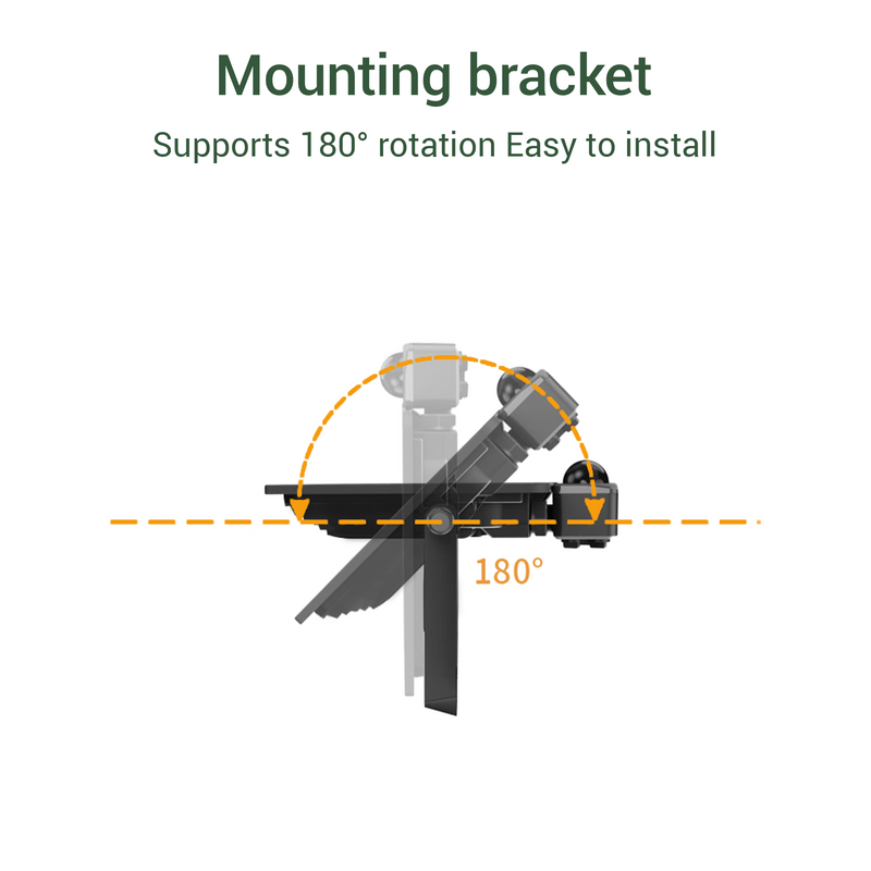 LED motion sensor floodlight with Mounting bracket with 180-degree rotation capability