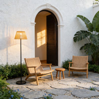Solar Handwoven Bamboo Floor Lamp - HAIKU solar garden light PT0904