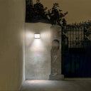 Energy-saving solar wall light with zero electricity cost for outdoor spaces.