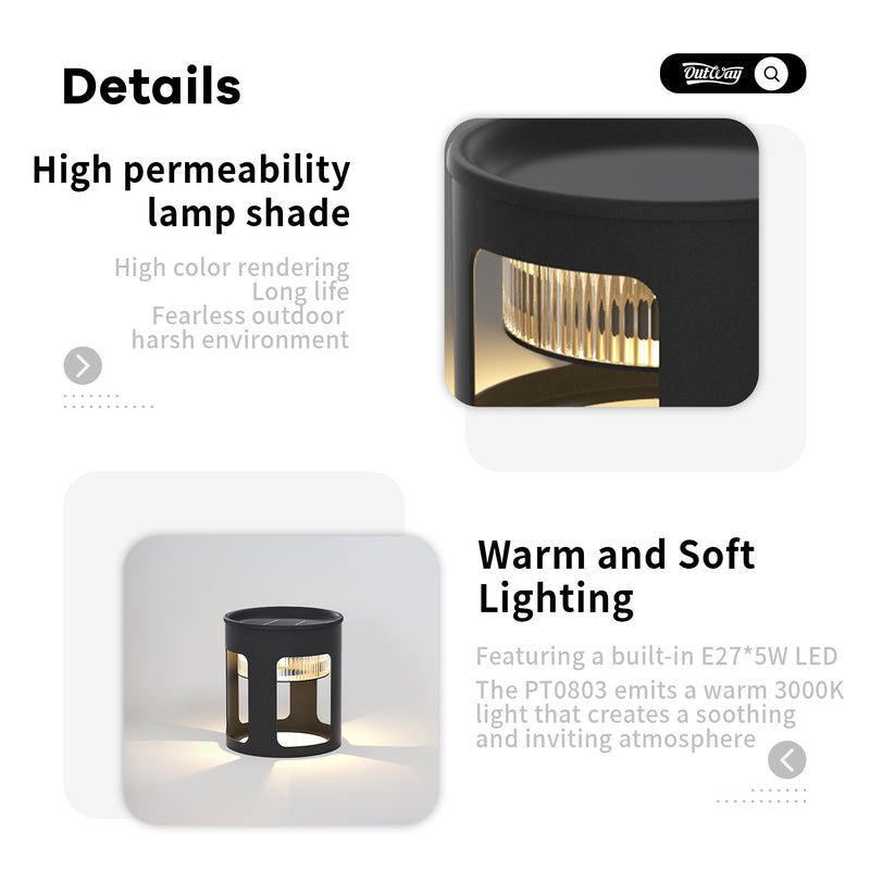 Stylish entrance light with durable waterproof build and ambient LED glow.
