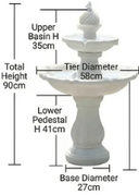 F001 & F002 Solar Water Feature | LED Glow, No Wiring