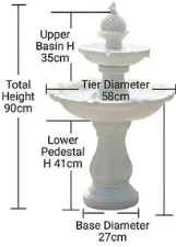 F001 & F002 Solar Water Feature | LED Glow, No Wiring