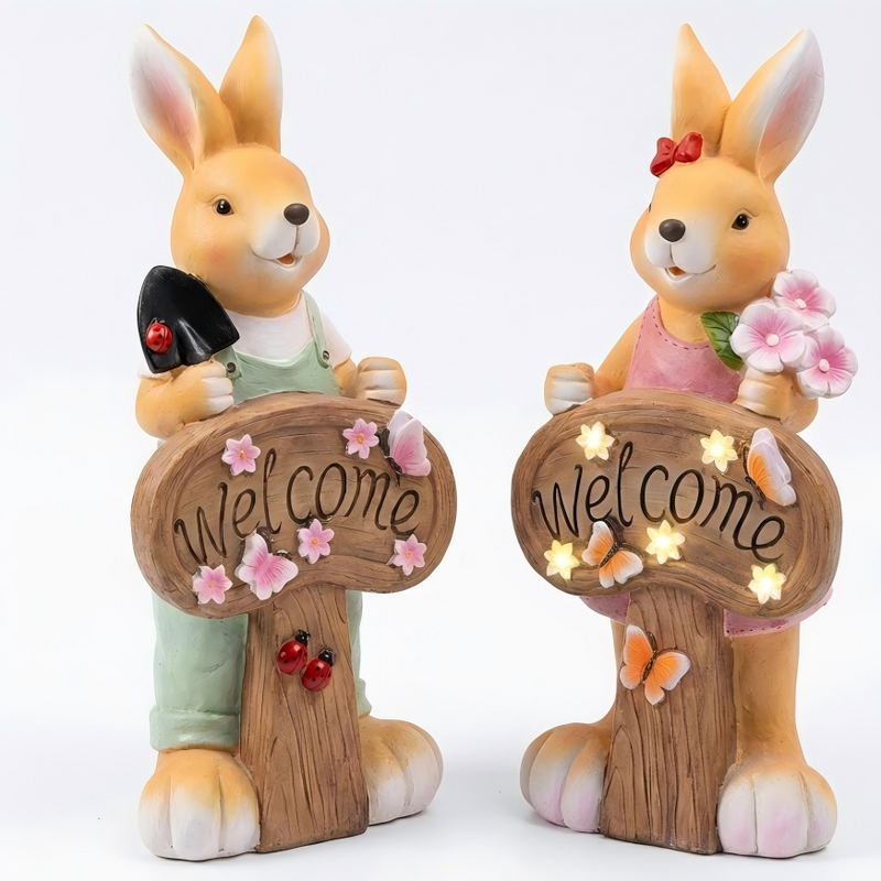 Solar Rabbit Ornament – Garden & Courtyard Decoration PT0612