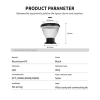 Priva Solar Pillar Light Pumpkin|3 Colours|All-Night|PT0111