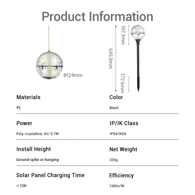 hanging solar ball lights outdoor