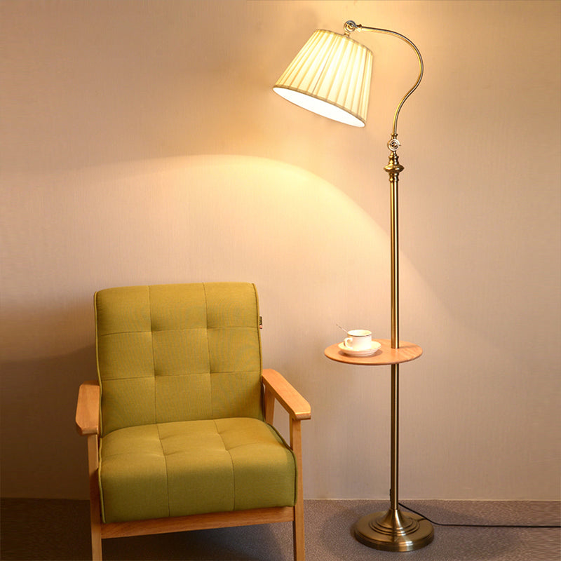 Lampshade with soft light and even color.