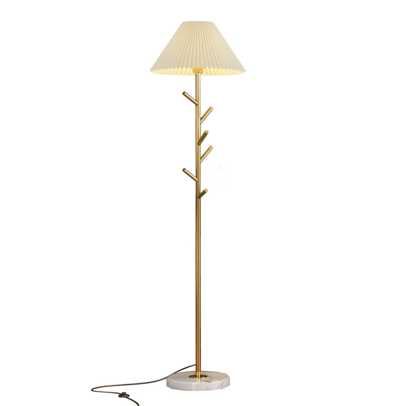 Contemporary floor lamp perfect for living rooms and bedrooms.