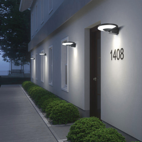 Solar powered outdoor wall lights