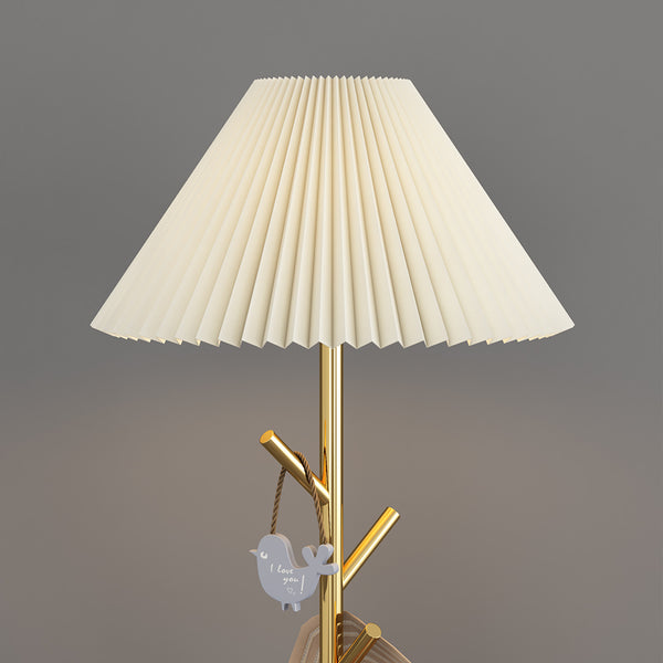 Elegant marble base offers stability and style.