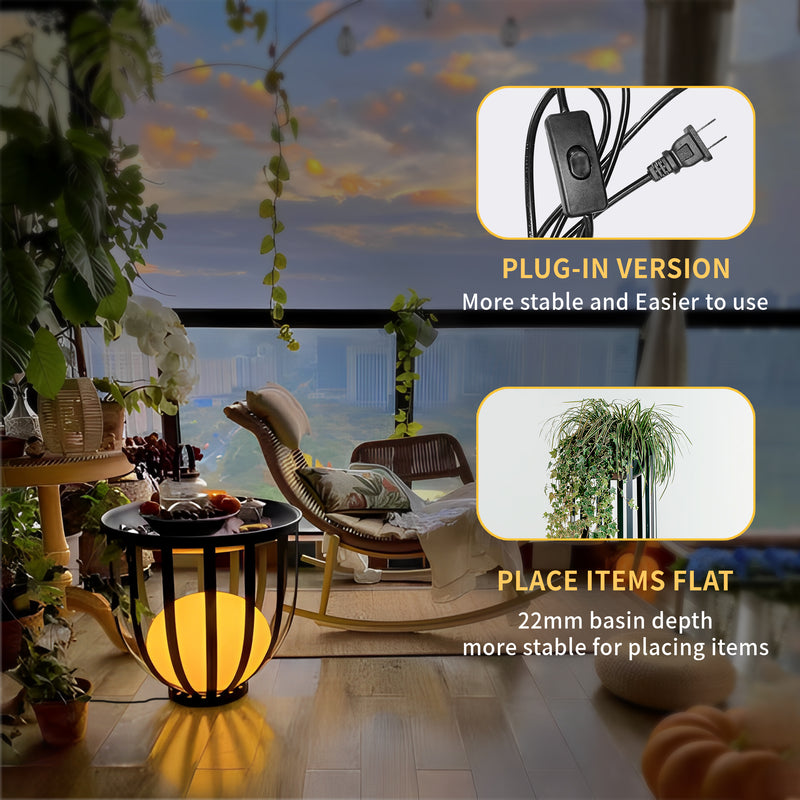 Elegant matte metal tabletop supports up to 10kg.