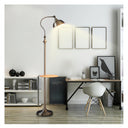 Durable metal floor lamp with retro-style design