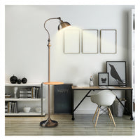 Durable metal indoor floor lamp with retro-style design