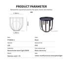 Contemporary solar floor light with multiple lighting modes for various settings.
