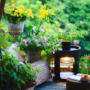 Weather-resistant solar garden light illuminating backyard pathways at night.