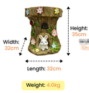 Solar Tree Stump Stool A003  | Garden Seat & Light | 2-in-1 Solar Stool
