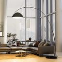 Floor lamp used as a reading light in a cozy corner