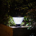 Solar fence post light with anti-corrosion aluminum body & long-lasting battery.