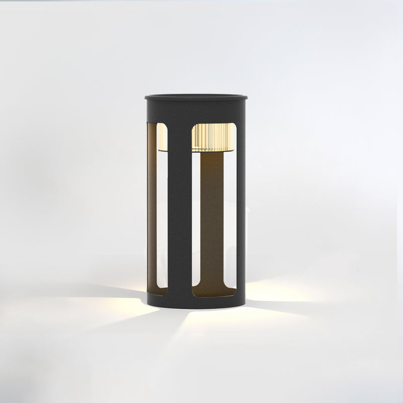 Elegant solar-powered coffee table light for outdoor use with warm 3000K glow.