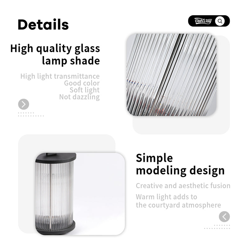 Decorative solar light available in two sizes, perfect for different outdoor spaces.