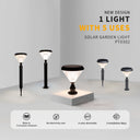 Solar garden light with waterproof design, ideal for all-weather outdoor use.