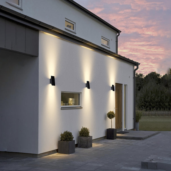 Solar-powered garden wall lamp with waterproof design for long-lasting performance.