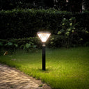 Solar garden lamp with eco-friendly materials and automatic operation.