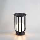 Outdoor solar pathway lamp providing warm illumination for enhanced garden safety.