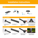 Solar-powered outdoor lamp with automatic dusk-to-dawn sensor for hands-free operation.