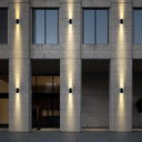 Durable solar wall mount lamp with modern design and energy-efficient lighting.
