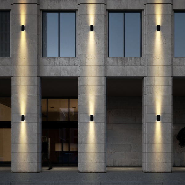 Durable solar wall mount lamp with modern design and energy-efficient lighting.