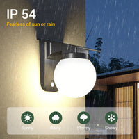 solar up and down circle wall light