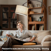 Arched design offers wide light coverage with small footprint.