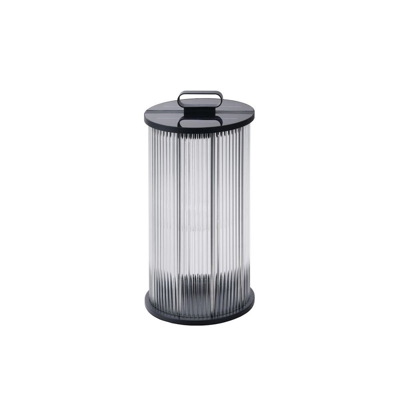 Durable stainless steel solar lamp with dusk-to-dawn operation and no wiring needed.