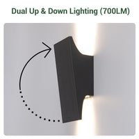 up and down solar wall lights